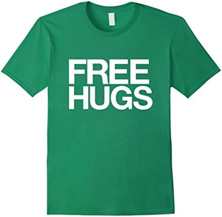 Mens Free Hugs | I love Hugs T-Shirt Medium Kelly Green