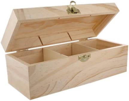 La Fourmi Teabag Box 3 Sections 223x93x80mm, Wood, Beige, standart