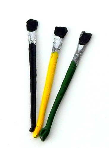 Dollhouse Miniature Set of 3 Paint Brushes by International Miniatures