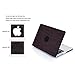 TJFEC PU Leather Coated Soft Touch Hard Case for MacBook Pro 13 inch with Retina Display Model A1425 and A1502 - Dark Wood