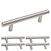 homdiy 96mm Cabinet Handles Drawer Pulls - HD201SN Cabinet Hardware Brushed Nickel Cabinet Pulls 5 Pack Modern Cupboard Handles for Kitchen Cabinets