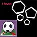 TraveT 4pcs Football Shaped Cake Decorating Tools Silicone Fondant Mold Baking Mold Tool Set