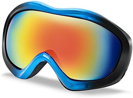 Ski Goggles, Testudo Winter Snow Snowboard Glasses Goggles For Men Women Kids &amp; Youth Snowmobile Skiing Skating Snowboarding - 100% Windproof Anti-fog UV Protection