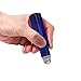 Kaith Cobalt Blue Glass Roll on Bottles with Stainless Steel Ball and Black Plastic Lids, 10ml (1/3 oz.) - Set of 6