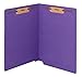 Smead Watershed/CutLess End Tab Fastener File Folder, Reinforced Straight-Cut Tab, 2 Fasteners, Letter Size, Purple, 50 per Box (25550)