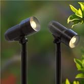 Solar Aluminum Steel LED Spotlights Landscape Lights Heavy Duty 2packs