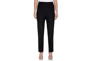 Alfred Dunner Women's Plus-Size Classic Allure Fit Proportioned Pant with Elastic Comfort Waistband