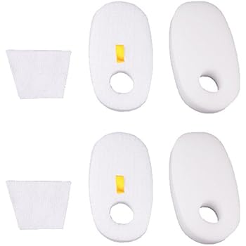 2 Packs Amyehouse Foam & Filter Kit for Shark Rocket Deluxe Pro HV319Q, HV320, HV320W, HV321, HV322, HV324Q, HV325, HV330,UV422 UV422CCO True Pet Vacuums, Replacement Parts #1080FTV320 & 1084FTV320
