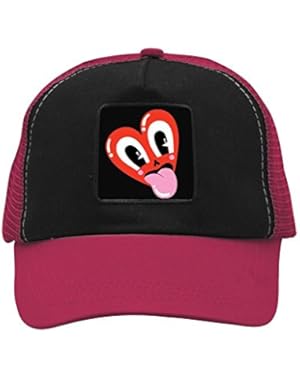 Unisex Red Naughty Heart Emoji Trucker Hat Adjustable Mesh Cap