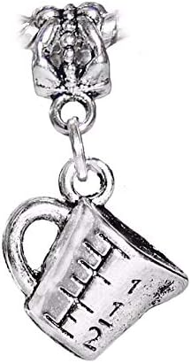 Measuring Cup Baking Chef Cooking Bake Cook Dangle Charm for European Bracelets Crafting Key Chain Bracelet Necklace Jewelry Accessories Pendants