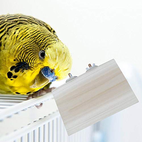 ZEROYOYO Wood Bird Stand Platform Natural Small Animals Habitat Toy Parakeet Perch for Bird Cages Accessories - Thumbnail 4