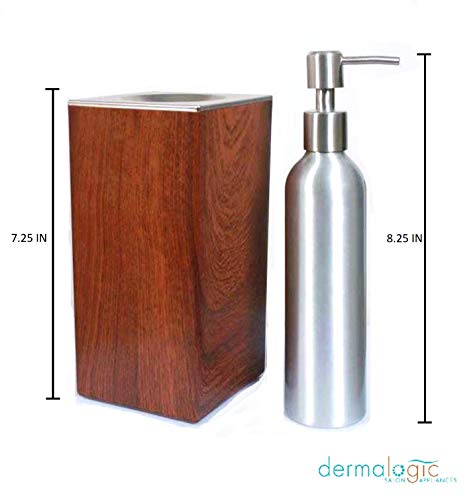 DERMALOGIC Massage Oil Warmer Replacement Bottle, Refillable Cosmetic Aluminum Bottle with Stainless Steel Pump, Professional Spa Massage Lotion Bottle Pump Set - Thumbnail 5