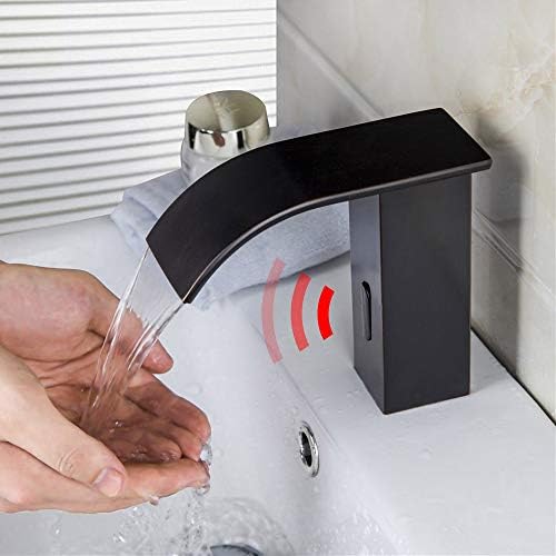 BULUXE Waterfall Touchless Bathroom Sink Faucets with Automatic