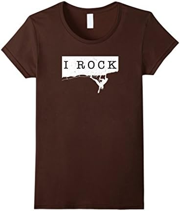 Women's I Rock Funny Rock Climbing And Climber Shirts And Gear Medium Brown