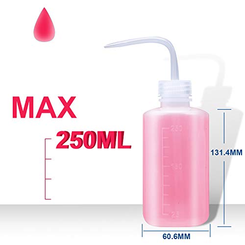 Wash Bottle, 3 Pack LDPE Squeeze Bottles, Safe Plastic Low Density Polyethylene Bottles with Narrow Mouth, for Chemistry, Industry, Lab & Gardening, 500ml / 17oz, 250ml / 8.5oz, 150ml / 5.1oz