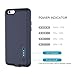 iPhone 6S / 6 Battery Case - ZeeHoo Ultra Slim Extended Battery Case with High Capacity 2000 mAh for iPhone 6S / 6-4.7 inch (Build-in Magnetic Metal for Car Phone Mount Holder) (Blue)