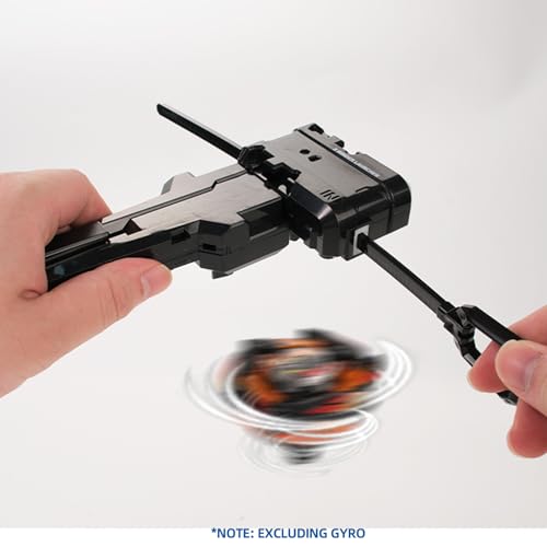 X Winder Launcher, with X Grip for Easy Control,Battling Gyro Accessories(Black)