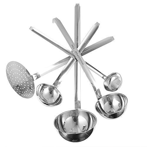Soup Ladles Stainless Steel 18/10 Kitchen Utensil Serving Slotted Spoon