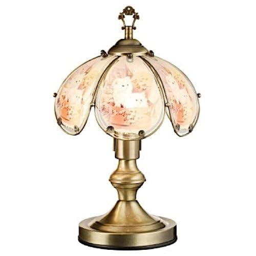 Ore International K603ABCA3 Stained Glass Touch Lamp, 14.25Inch