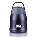 MIU COLOR Vacuum Insulated Stainless Steel Cooking Food Jar Braised Beaker, 20 Ounce Snack Dessert Ice Cream Storage Container Thermos Flask, Matte Black