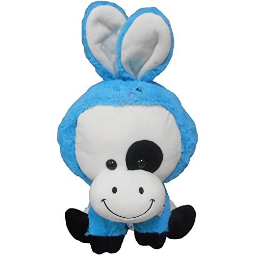 Cute Easter Plush Cow Wearing Bunny Costume!