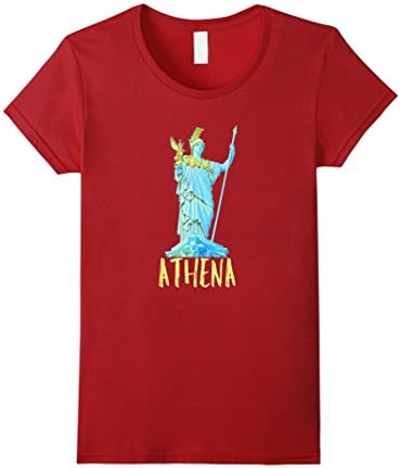 Womens Athena Greek Goddess Of War Art History T-Shirt Medium Cranberry
