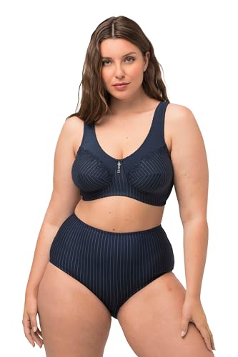 Ulla Popken Damen große Größen Übergrößen Plus Size Entlastungs-BH, Strassanhänger, ohne Bügel Nachtblau 115G 658495139-115G