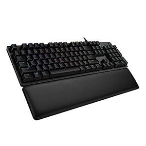 Logitech G G513 Lightsync RGB Tastiera Gaming Meccanica con Switch GX Brown, Supporto per i Polsi in Memory Foam Passthrough USB (Layout UK Inglese), Carbon