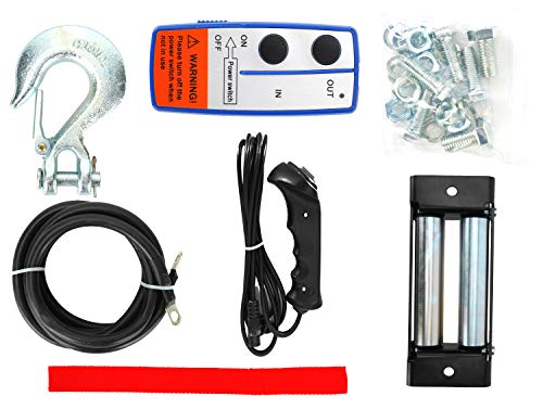 image for DCFlat 12V 12000 LBS Wire Rope Electric Winch for Towing ATV/UTV/Boat 