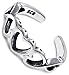 Fantom TR-123 925 Sterling Silver Heart Toe Ring Unique Style Eternity Heart One Size Fits All
