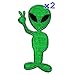 Pack of 2 1 X Alien Cartoon Logo Iron on Patch Great Gift for Men and Women/ramakian