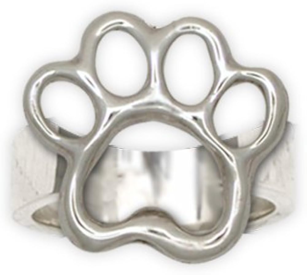 Dog Paw Jewelry Sterling Silver Dog Paw Ring Handmade Dog