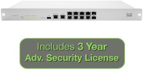 Amazon Com Meraki Mx100 Security Appliance Advanced Security Bundle 500mbps Fw 8xgbe 2xgbe Sfp Includes 3 Years Adv Security License Computers Accessories