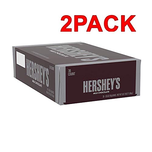 Milk Chocolate Candy Bars, 1.55-oz. Bars, 36 Count (2 Pack)
