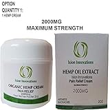 Natural Organic Industrial Strength Hemp Oil Extract Cream 2000 mg - Rub - Ointment - Salve - Arnica - Wintergreen - Emu - Camphor - Rosemary - Lanolin - Montana - Menthol - Joint - Ache - Soreness