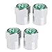Delight eShop 4Pcs/Set Chrome Car Auto TPMS Valve Stem Caps N2 Nitrogen Tire Insert Cover