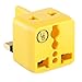 Yubi Power USA to UK Plug Adapter 2 in 1 Universal Travel Adapter with 2 Universal Outlets - Yellow 2 Pack - Type G for United Kingdom, England, Hong Kong, Ireland, Scotland, and More