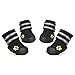 Petacc Dog Shoes Waterproof Dog Boots Anti-slip Snow Boots Warm Paw Protector for Medium to Large Dogs Labrador Husky Shoes 4 Pcs in Size 4