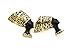 GWOOD Nefertiti Egyptian Queen Beautiful Woman Earrings Post Style Pierced (GOLD WITH BLACK COLOR)