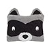Little Love by NoJo Raccoon Shaped Plush Sherpa Decorative Pillow, Grey/Black/White