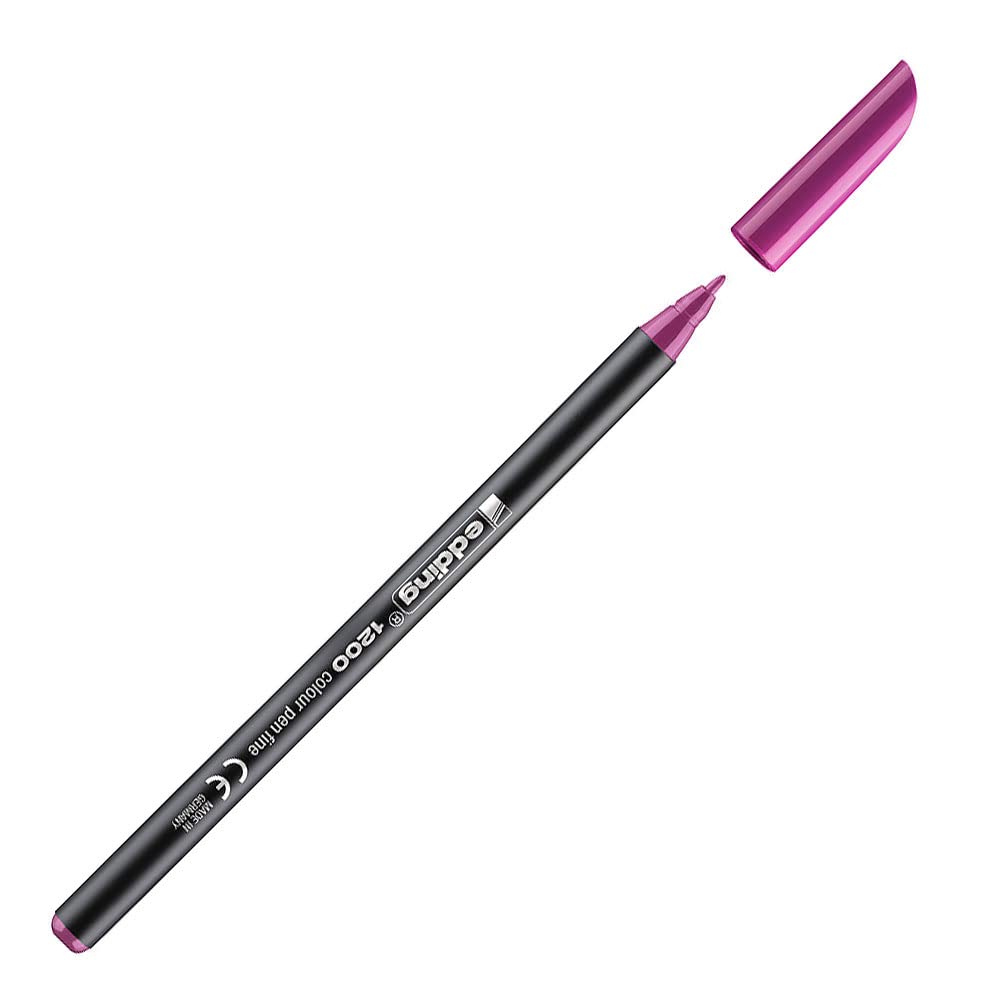 edding 1200 Colour Pen Fine - Magenta - 1 Pen - Round Tip 1 mm - Felt-Tip Pen for Drawing and Writing - for School or Mandala โ image 1