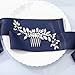 Brishow Bride Rhinestones Wedding Hair Comb Clips Silver Bridal Hair Piece Crystal Hair Accessory for Women and Girls