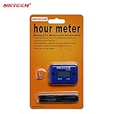 NKTECH NK-HS2 Inductive Hour Meter for Gas Engine Lawn Mover Marine ATV Motorcycle Boat Snowmobile Dirt Bike Outboard Motor Generator Waterproof Hourmeter (Blue)