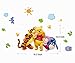 Wall Sticker Decal Winnie The Pooh and Friends for Kids Bedroom Nursery Daycare and Kindergarten Mural Home Decor DIY Self Adhesive Removable