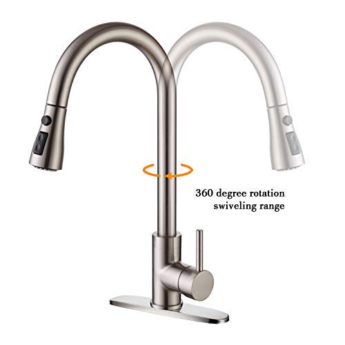 Kitchen FaucetSingle Handle Stainless Steel Kitchen Sink Faucet with