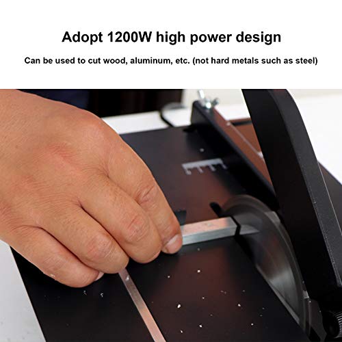 Tischkreissäge für die Holzbearbeitung, Mini-Tischkreissäge, langlebig, Mehrwinkelschneiden Hochsicherheitsfaktor 1200W… – Bild 8