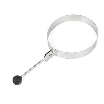 Nopea DIY Eierformer Spiegeleiform für Bratpfanne Eierformer Stahl Pfannkuchen Form aus Eierring Rund 1 Stück