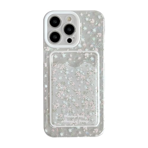 FLIRACON Cute Flowers Shell Pattern Wallet Card Slot Soft Phone Case Compatible with iPhone Case (Clear,for iPhone 16 Plus) at Amazon