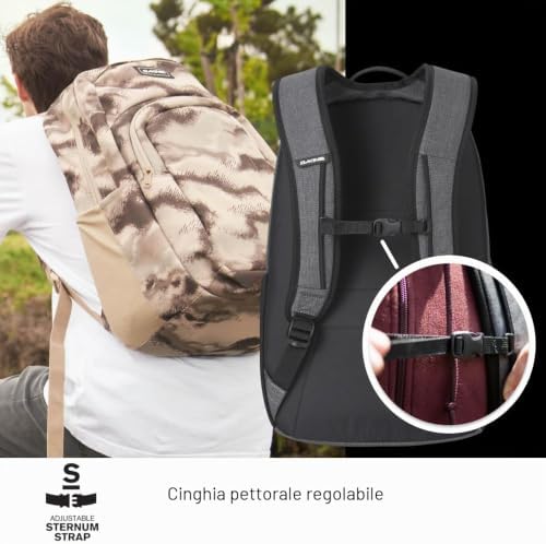 Campus Zaino 25L Nero Black II – Zaino Unisex per Scuola, Università e Tempo Libero