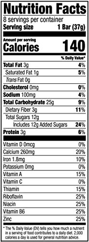 AMAZON GROCERY, BLUEBERRY FRUIT & GRAIN CEREAL BARS, 1.3 OZ, 8 CT